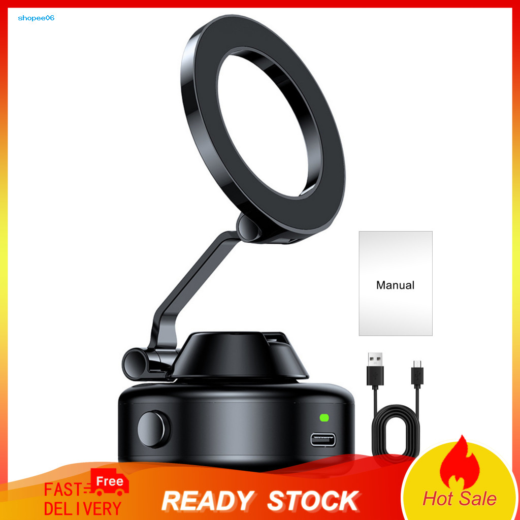 Flexible Phone Holder Hands Free Stand Vacuum Suction Car 360° Rotation Foldable Magnetic Mount for Dashboard Desk Glas
