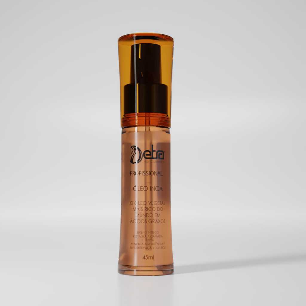 Óleo Inca 45ml Óleo Vegetal para Cabelo Nutrição e Hidratação Detra Hair Cosmeticos Brilho
