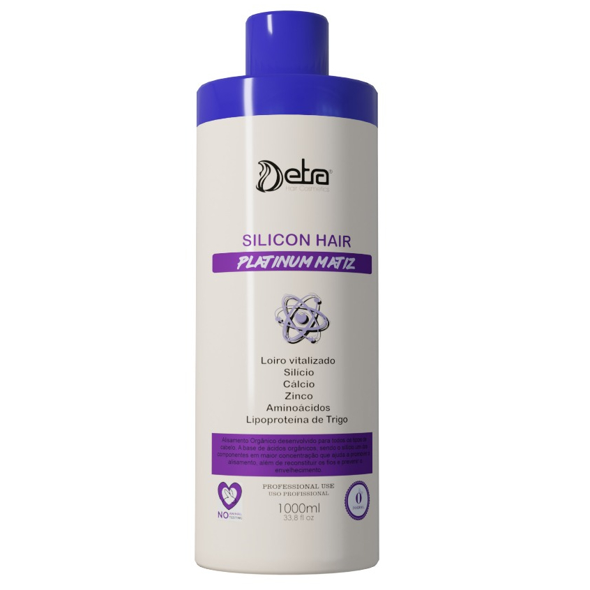 Escova Orgânica Selagem Matizadora sem Formol Silicon Hair 1 Litro Detra Hair Cosmetics