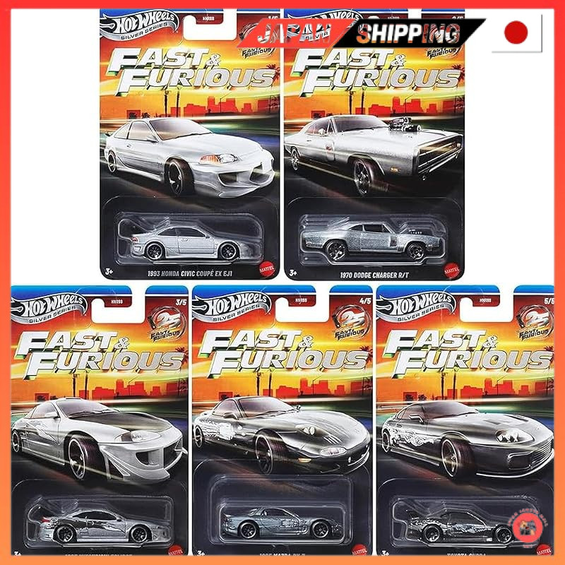 Fast & Furious Theme Assortment 25th Anniversary 5-Vehicle Set (1 of each) HNR88-986QDirect from JAPAN