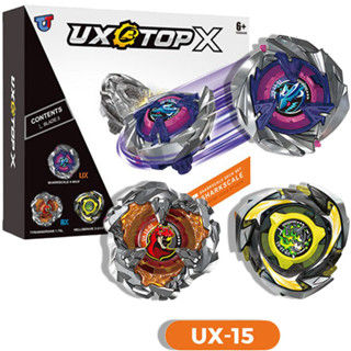UX-15 Sharkscale 3 Em 1 Battle Deck Com Lançador Spinning Top Gyro Set Fast Arena Game Toy Para Meninos Competição Inter
