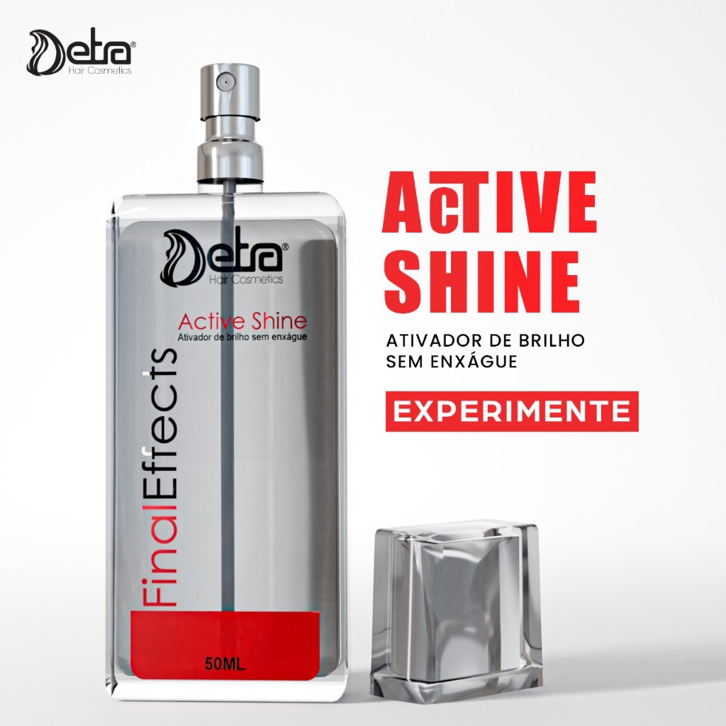 Perfume Capilar Doador de Brilho Active Shine 50ml Detra Hair Finalizador