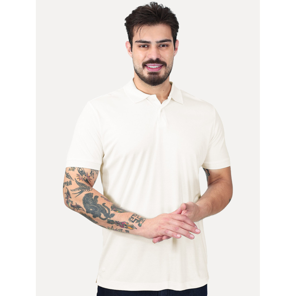 Polo K&J Black Masculina Travel Pack Tech Viscose Premium Original Off-White