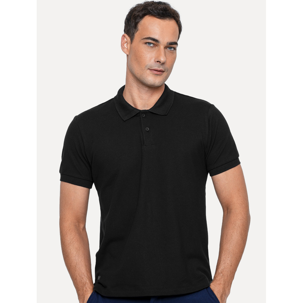 Polo K&J Black Masculina Travel Pack Tech Viscose Premium Original Preta