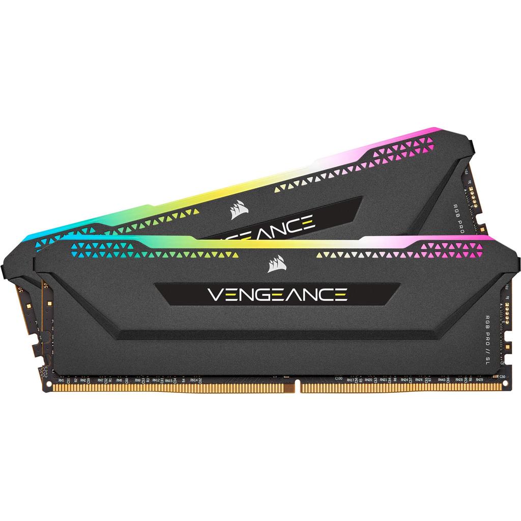 CORSAIR VENGEANCE RGB PRO SL DDR4 Memory 32GB (16GB×2) Supports up to 3600MHz, Intel XMP Compatible, CL18, for Desktop P