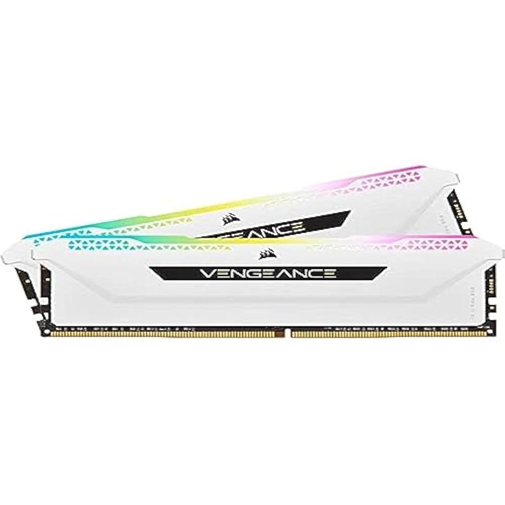CORSAIR VENGEANCE RGB PRO SL DDR4 Memory 16GB (8GB x 2) Up to 3600MHz Support Intel XMP CL18 for Desktop PC White CMH16G