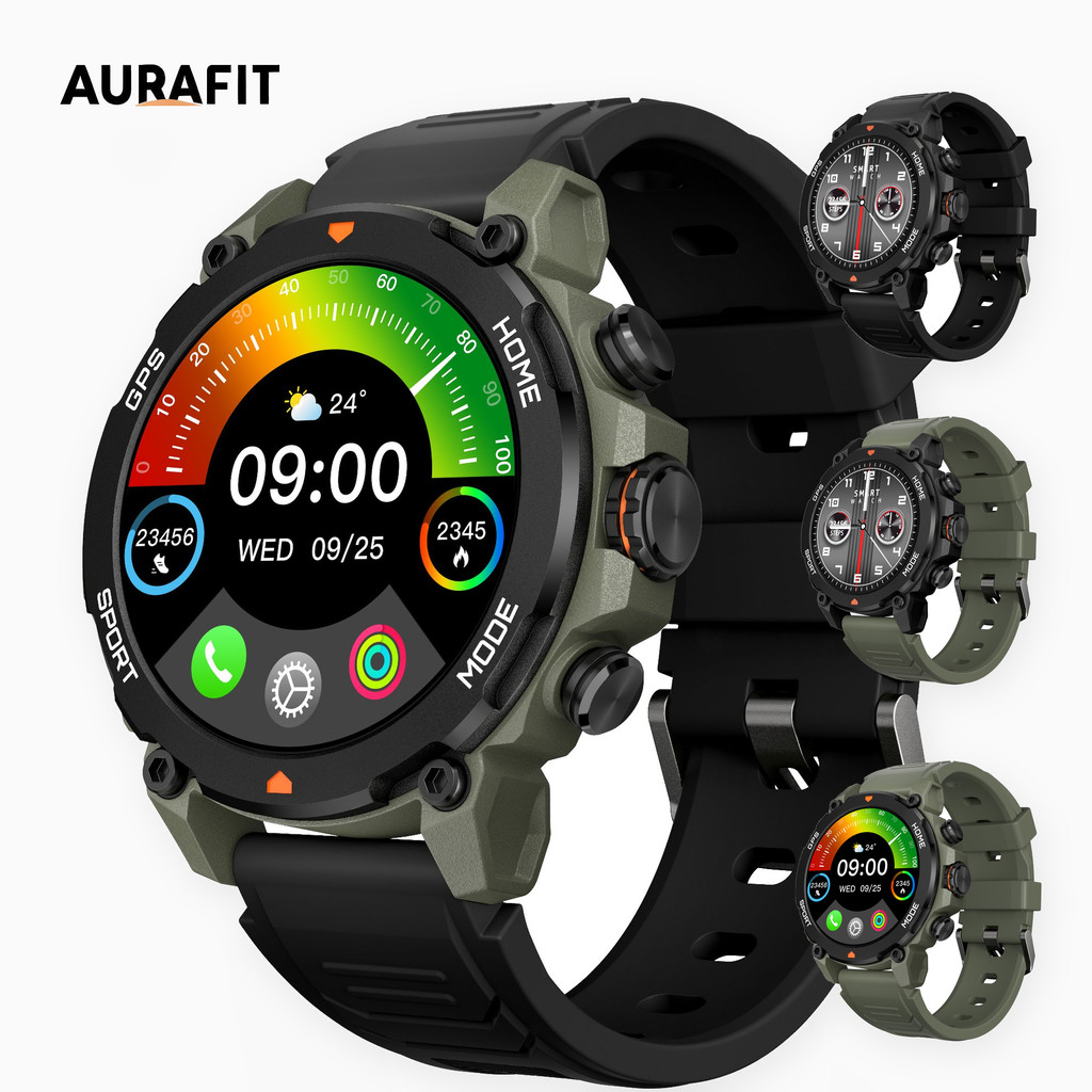 AURAFIT G6 /TREK 1 GPS  5ATM Waterproof 150+ Sports Modes Health Monitor Android IOS Support Zap-zap