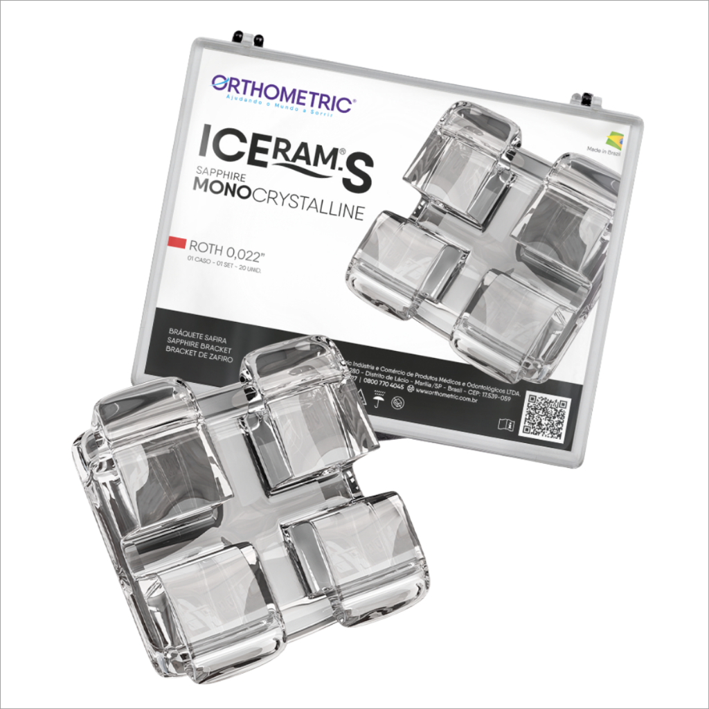 Bráquete Cerâmico Iceram-S Monocrystalline Roth 0,022 1 Caso - Orthometric