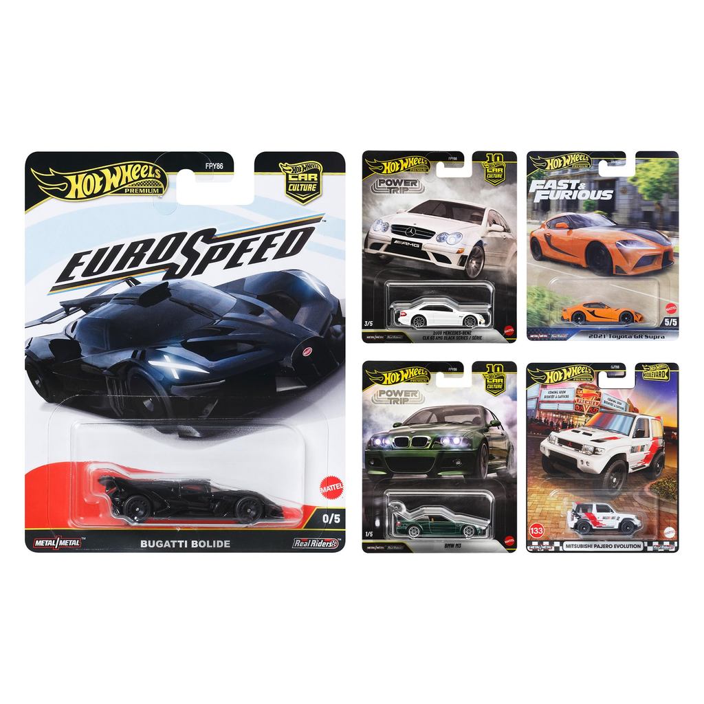 Hot Wheels Chase Car Lottery 2026 Vol. 4 Premium Car Set with 5 Cars and Original Sticker Special Set, includes Chase Ca
