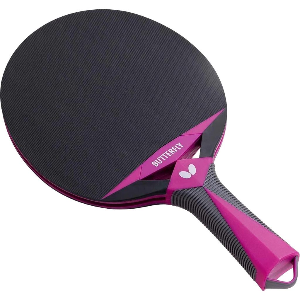 Butterfly Table Tennis Paddle with Rubber and Outdoor Use, Includes 2 Balls – Black and Rose Options Available