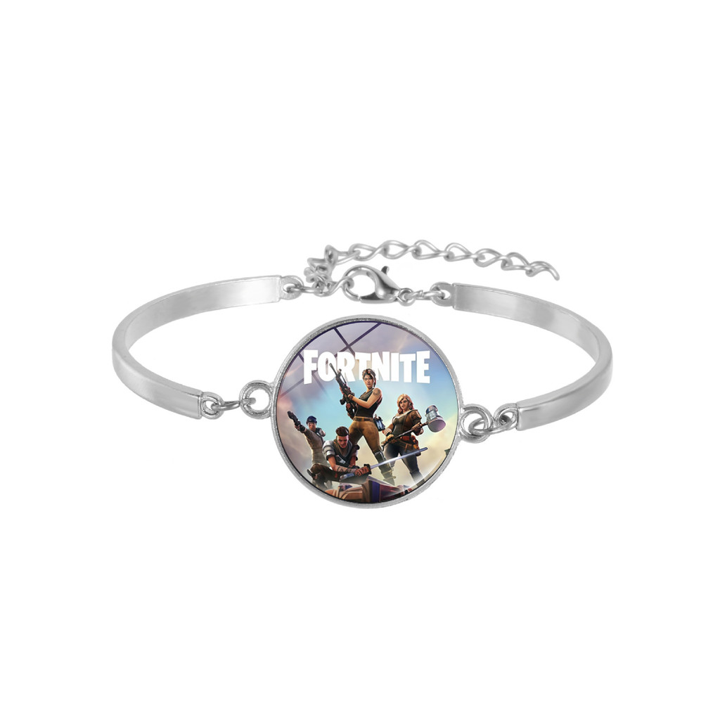 Fortnite Night Lightning Label Time Gem Alloy Pulseira Fortnite Merchandise Trendy Cool Men Women All-Match Pulseira
