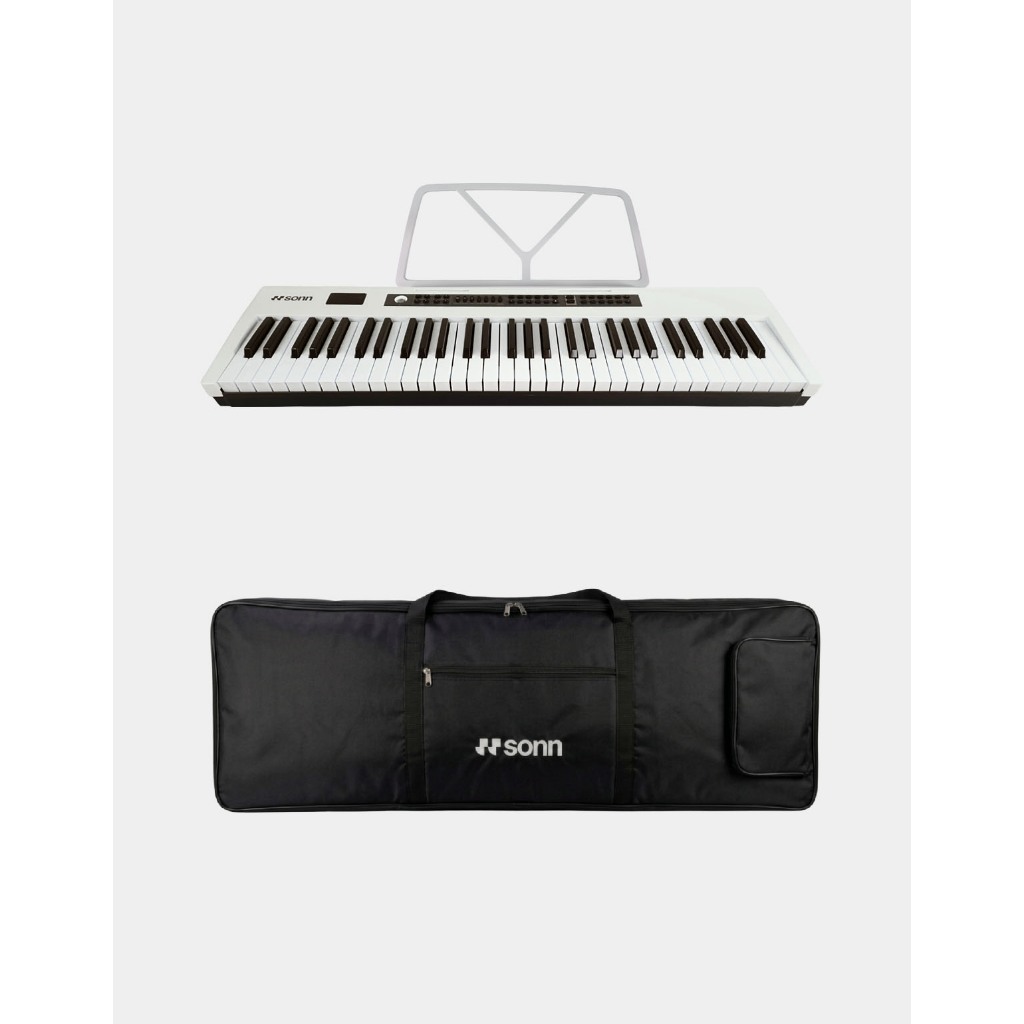 Kit Teclado Musical Sonn e Capa com alça, teclado 300 Timbres, funções Sustain, Metrônomo, Gravação e Transposição