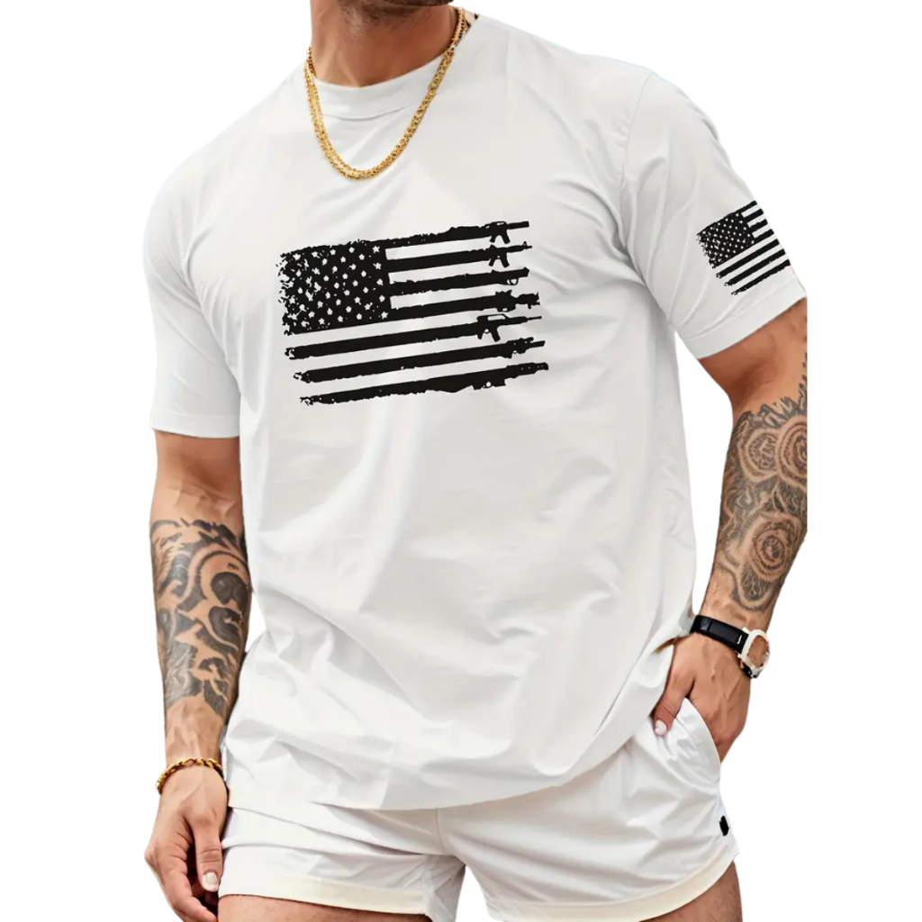 Camiseta BANDEIRA FRONT E LATERAL Lançamento Algodão Premium Básico Alta Qualidade Blusa Dia A Dia