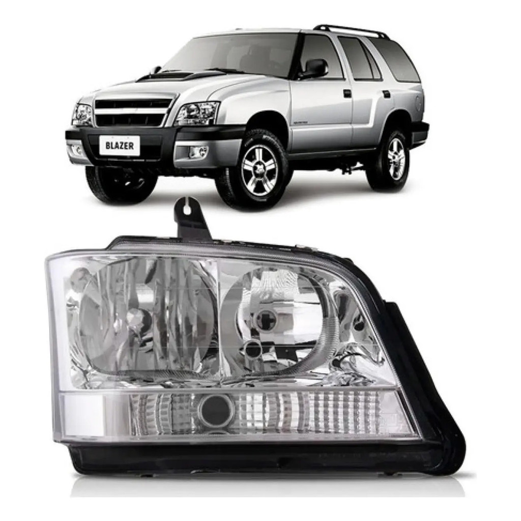 Farol S10 Blazer 2001 A 2011 Seta Cristal Tyc Top De Linha