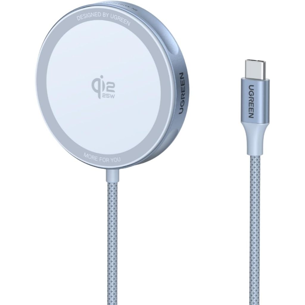 UGREEN Carregador sem fio rápido MagSafe certificação Qi2 25W compatível iPhone 17 Pro Max Air 16 15 14 13 12 AirPods,
