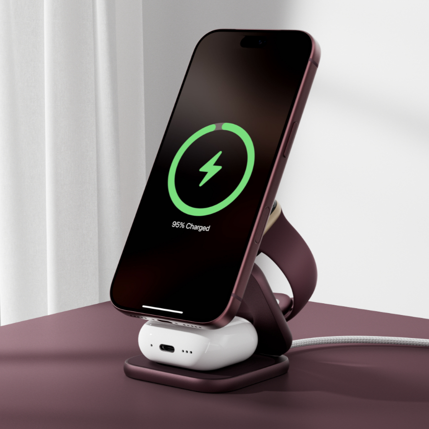 KUXIU X40 Turbo 3 Em 1 Suporte De Carregamento MagSafe Dobrável 25W Qi2.2 Carregador Sem Fio iPhone 18 iWatch AirPod Dee