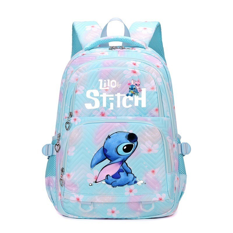 Lilo & Stitch-themed Backpack Stitch Cartoon Motif School Bag Unisex Student Campus Casual Backpack Large Capacity