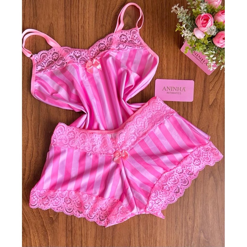 Baby Doll Estampado - Listras Rosa Babaloo