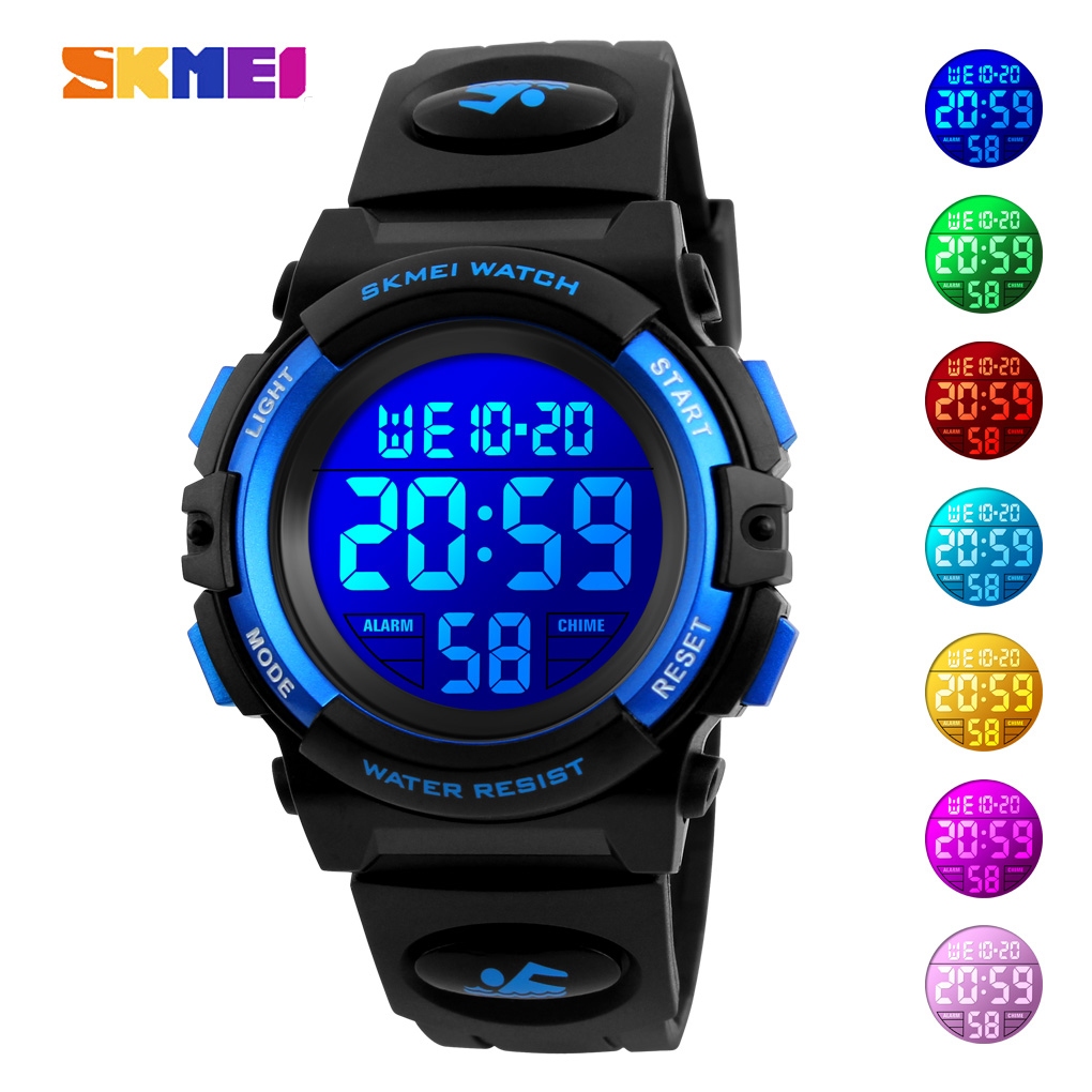 SKMEI 1266 waterproof esporte crianças crianças relógio menino menina LED alarme digital