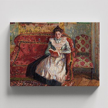 Quadro Canvas Jeanne Pissarro, Called Cocotte, Reading Borda Infinita 60x90cm