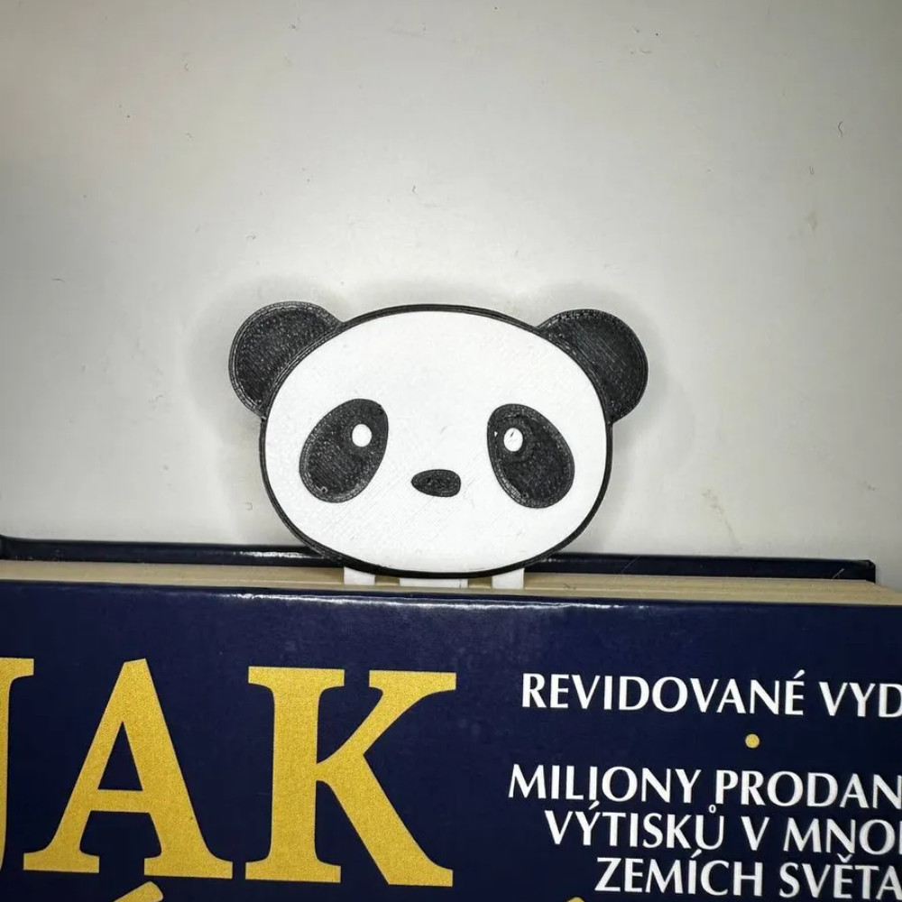 Marcador Pagina Livro Caderno URSO PANDA BOOKMARK Criativo Leitura Divertido personalizado iMPRESSAO 3D