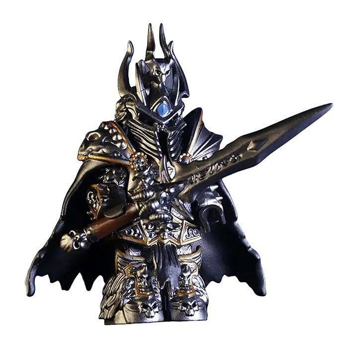 World of Warcraft Lich King Prince Alsace Knight Weapon Building Blocks Doll Assembled Non-Magnetic Version LsZ2