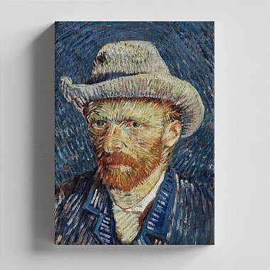 Quadro Canvas Self-Portrait With Grey Felt Hat Borda Infinita 40x60cm
