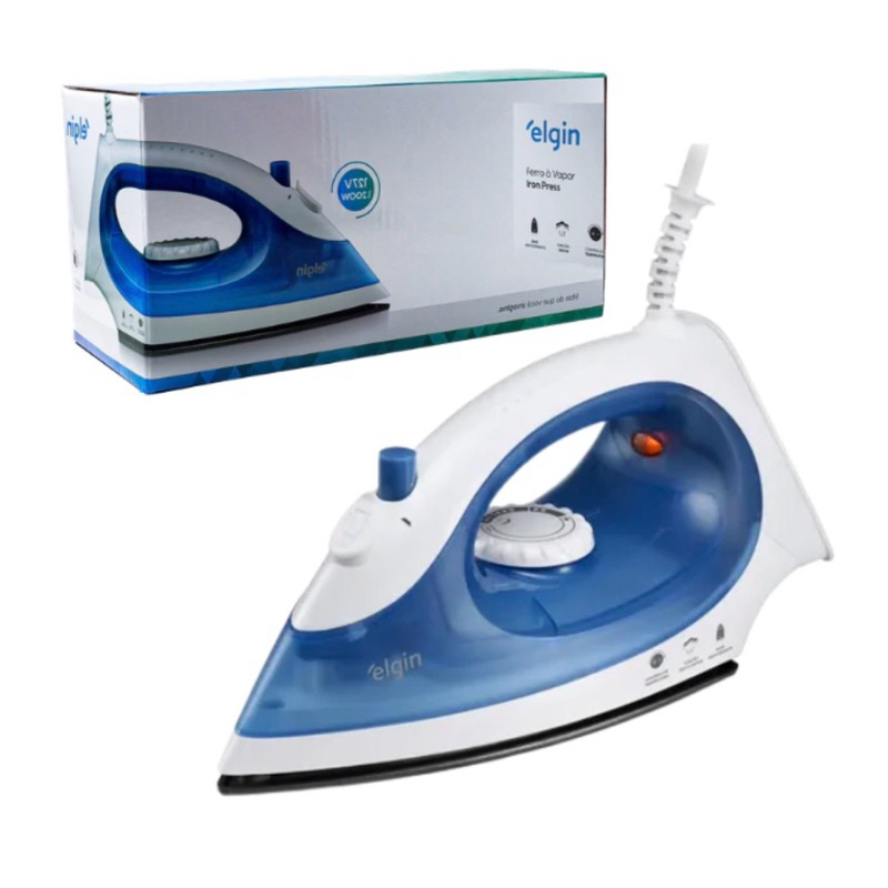Ferro de Passar a Vapor Elgin Iron Press FVA-00 1200W Base Antiaderente Vapor Potente