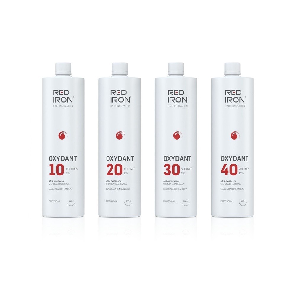 Red Iron Água Oxigenada - 10 - 20 - 30 e 40 - Frasco De 900ml Ox Red Iron