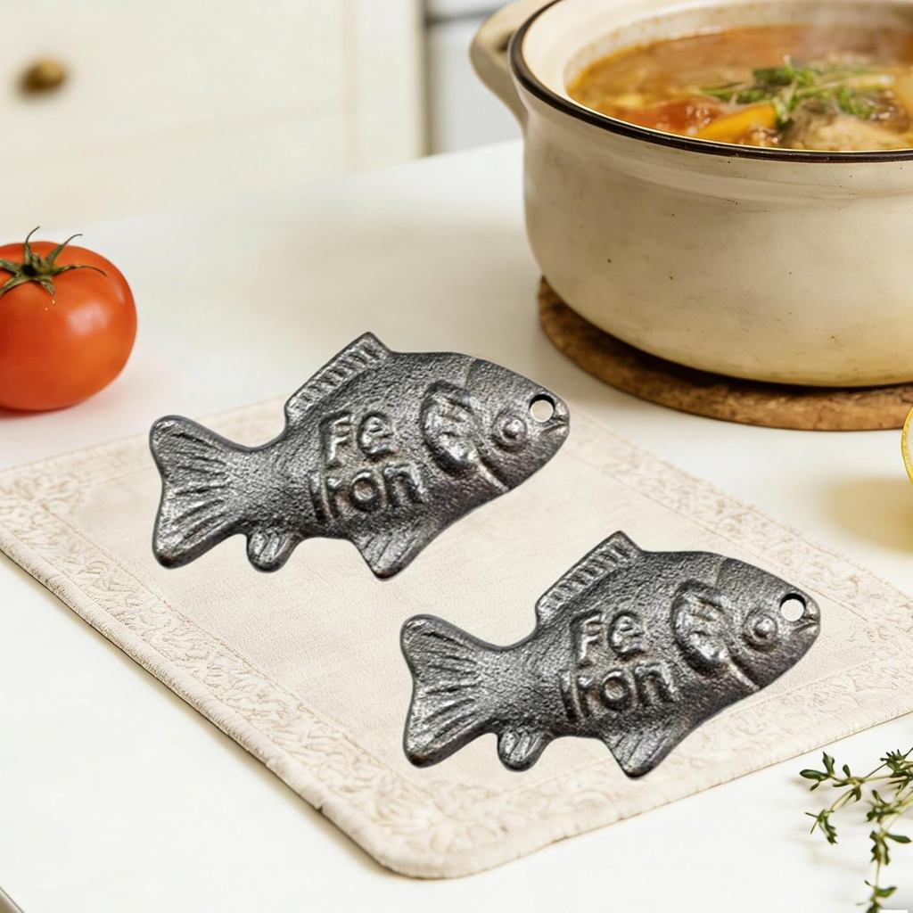 Iron Fish for Anemia Vegan Women: Natural Reusable Iron Cooking Tool to Reduce ferrous Deficiency, Kitchen Accessory for