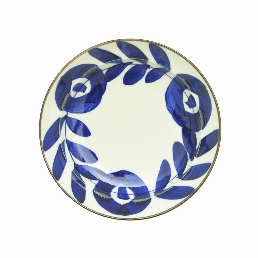 natural69 Hasami-yaki Burnt Gusu 5-Inch Plate Yamaji - Microwave and Dishwasher Safe, Hand-Painted, Simple Design, Choos