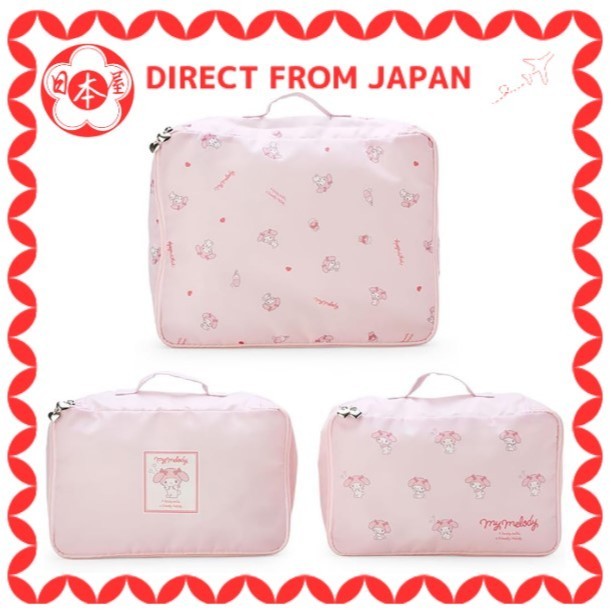 [Direto do Japão] Sanrio My Melody Travel Inner Case Conjunto de 3 peças 020044 Sanrio Kitty