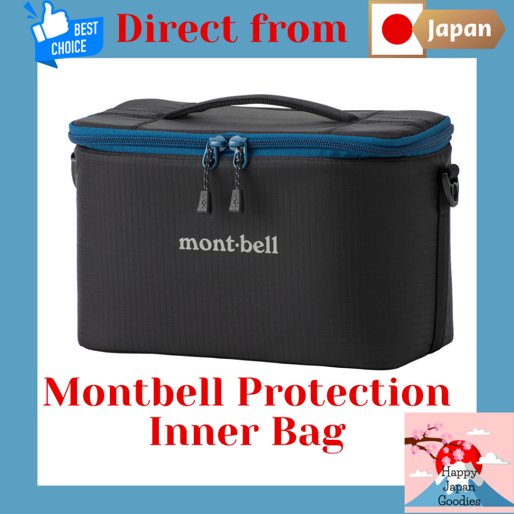 Montbell Protection Inner Bag L / XL - 2WAY Padded Camera Insert & Shoulder Bag Large Capacity Cushion Pouch Black - CameraPouch LightweightBag TravelGear Photography TechOrganizer JapanBrand - [Direct from Japan]