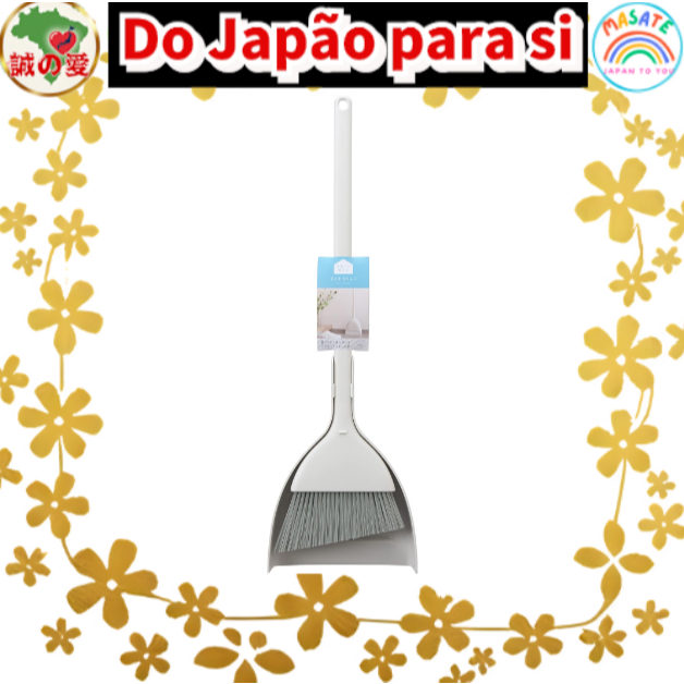 MARNA Desk Broom and Dustpan Set, Compact Standing Cleaning Tool, Minimalist Japanese Design 【Do Japão para você】