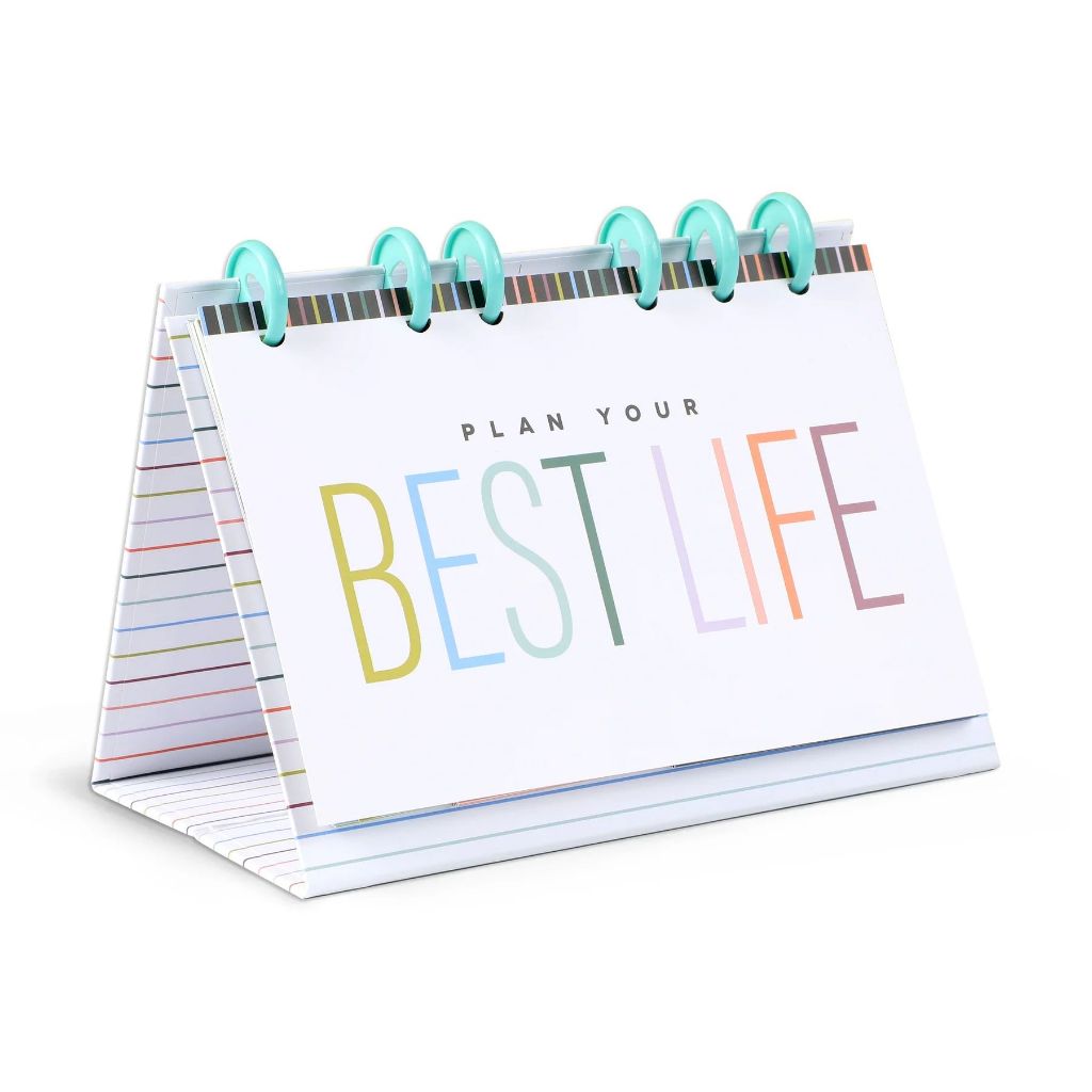 Calendário Permanente - Plan Your Best Life - Disc Bound Standing Desk Calendar - The Happy Planner