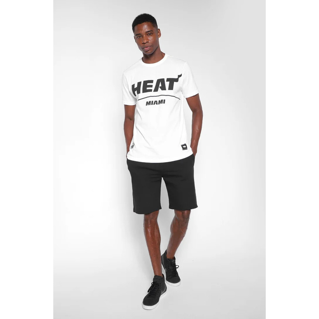 Camiseta NBA Miami Heat Masculina - Off White