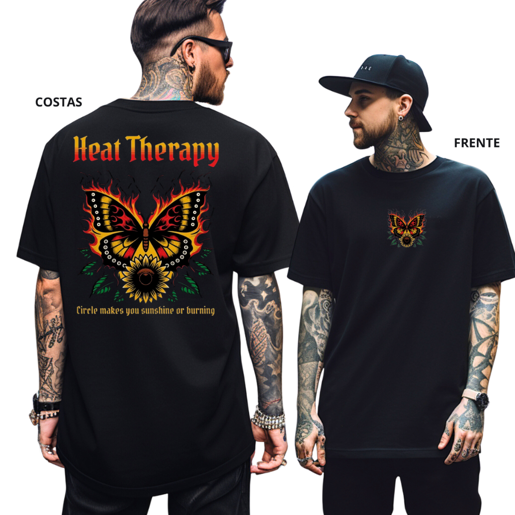 Camiseta masculino Heat Therapy Camisa  Streetwaer Estamapado Lançamento