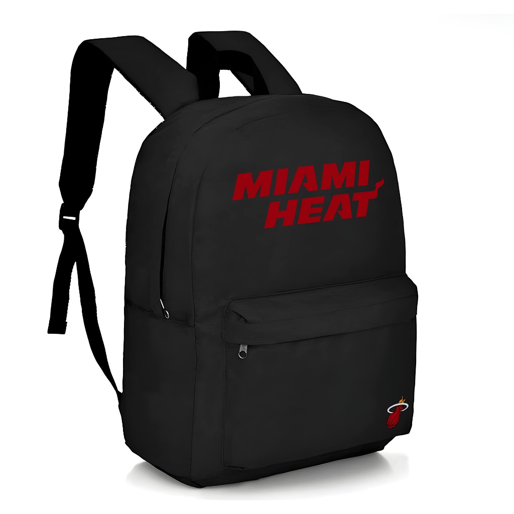 Mochila Escolar Infantil Times Basquetes Volta as Aulas Bolsa Unissex Estampada Miami Heat