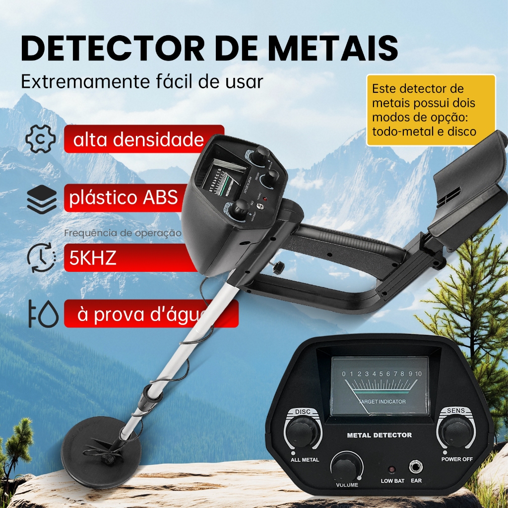 Professional Waterproof Metal Detector with 2 Modes - High Precision