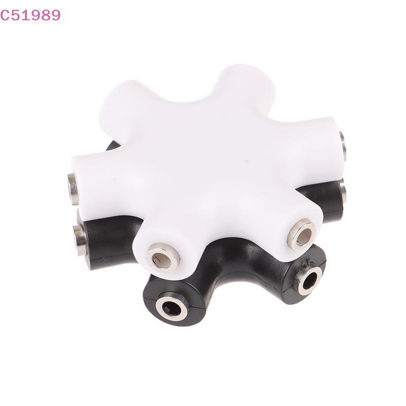 [kaan] 6 * 3.5 Mm Way Multi Port Hub Aux Headphone ja Splitter Conversor De Cabo De Áudio BR