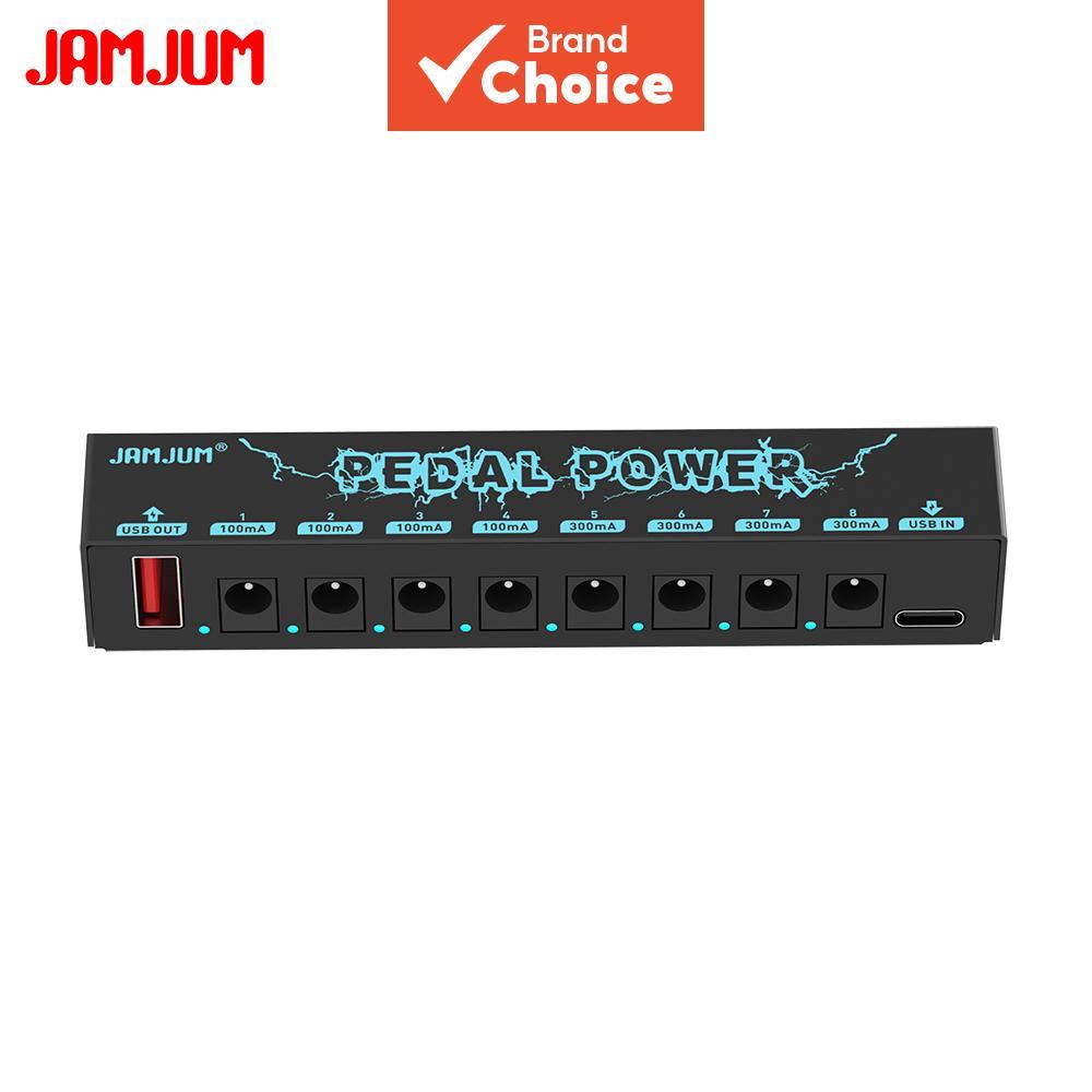 JAMJUM Multi Port Effector Fonte De Alimentação Circuito Isolado Caixa De Metal Type C Entrada USB 5V Saída Para Guitarr
