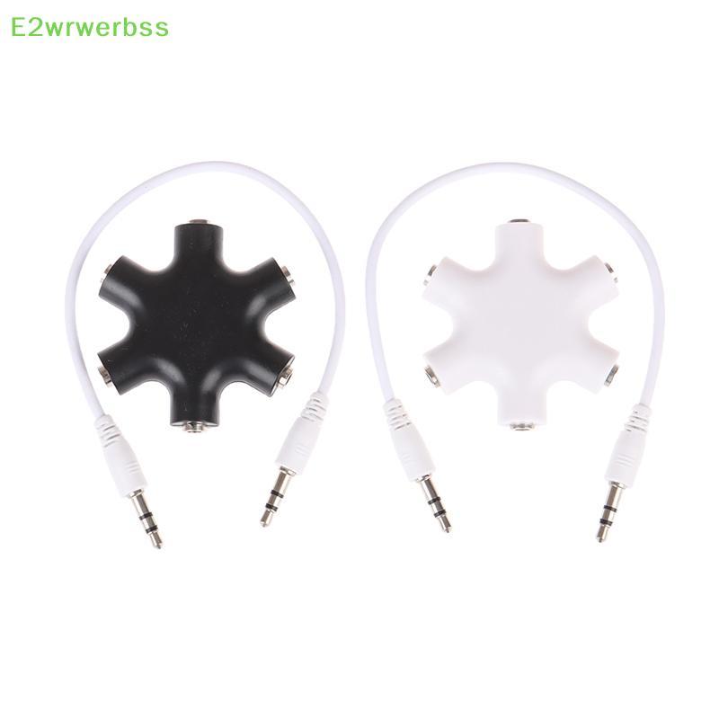 [E2wrwerbss] 6 * 3.5mm Way Multi Port Hub Aux Headphone ja Splitter Conversor De Cabo De Áudio Novo