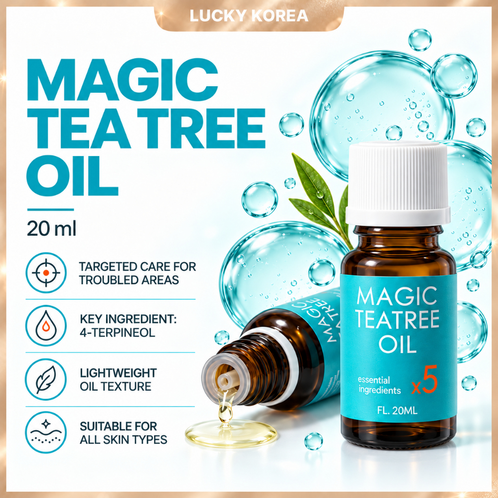 [BLANC NATURE] Magic Tea Tree Oil 20ml x 5pcs | Lightweight Facial Oil | Korean Skincare / LUCKY KOREA