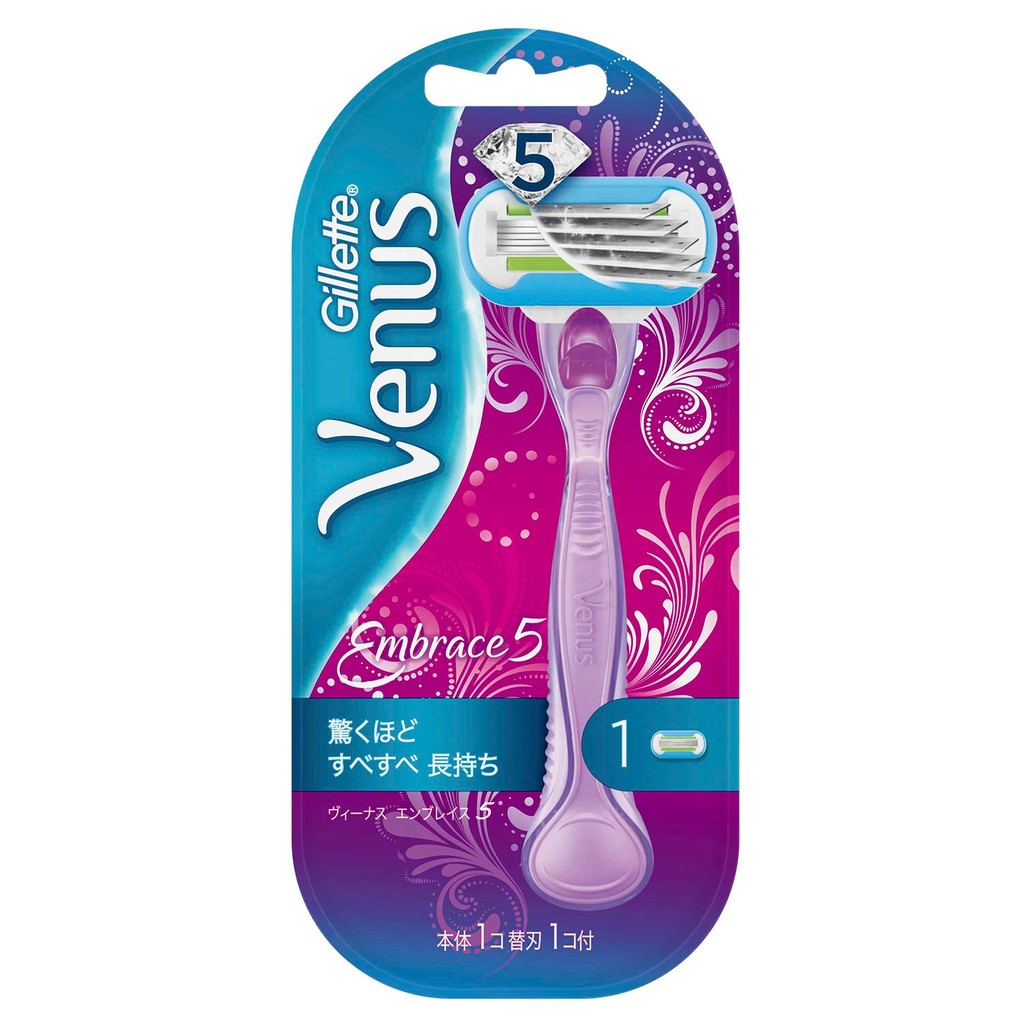 Venus Gillette Venus Womens Razor abraça 5 cor de cor roxa