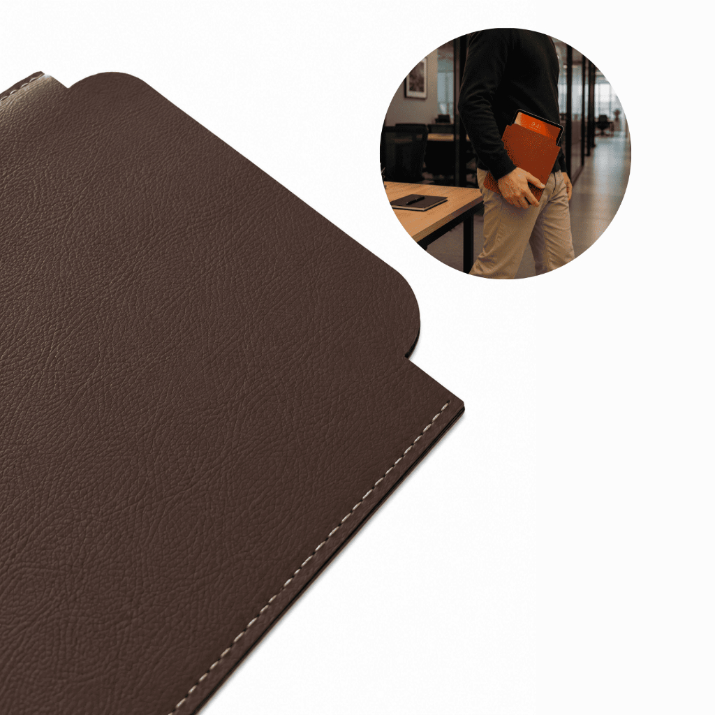Capa Case Para Tablet Ipad Couro Ecológico Marrom