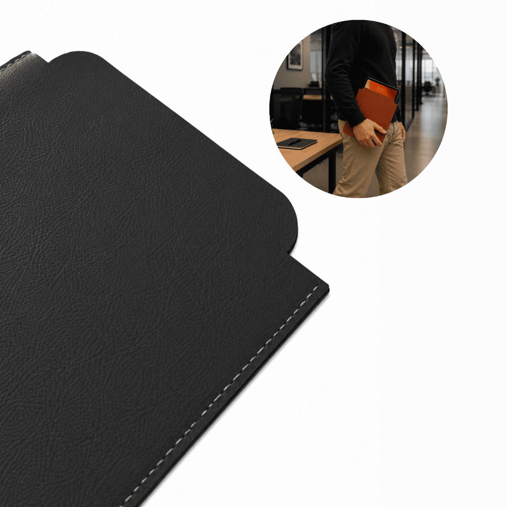 Capa Case Para Tablet Ipad Couro Ecológico Preto