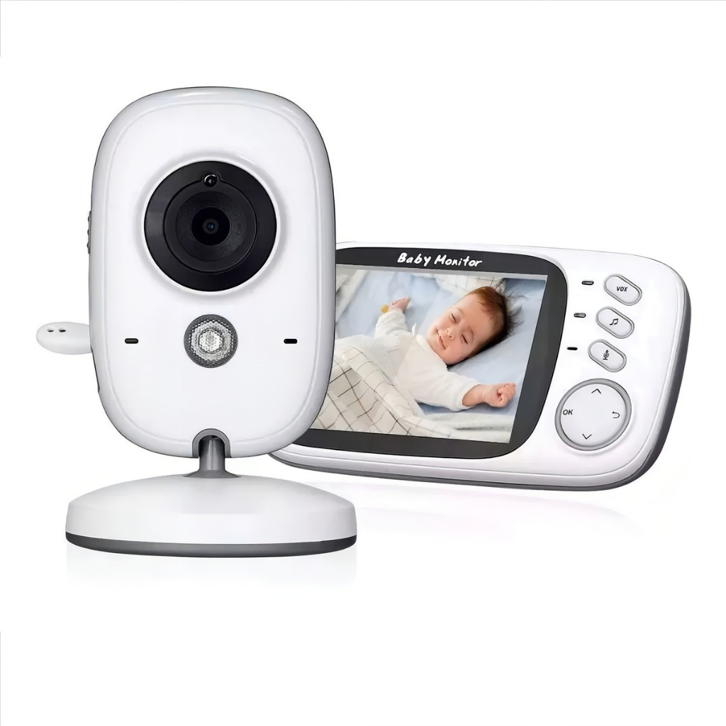 App Controlado | Baby Monitor Com Visão Noturna Inteligente, Microfone/Alto-Falante Duplo e Rastreamento Remoto da Sala