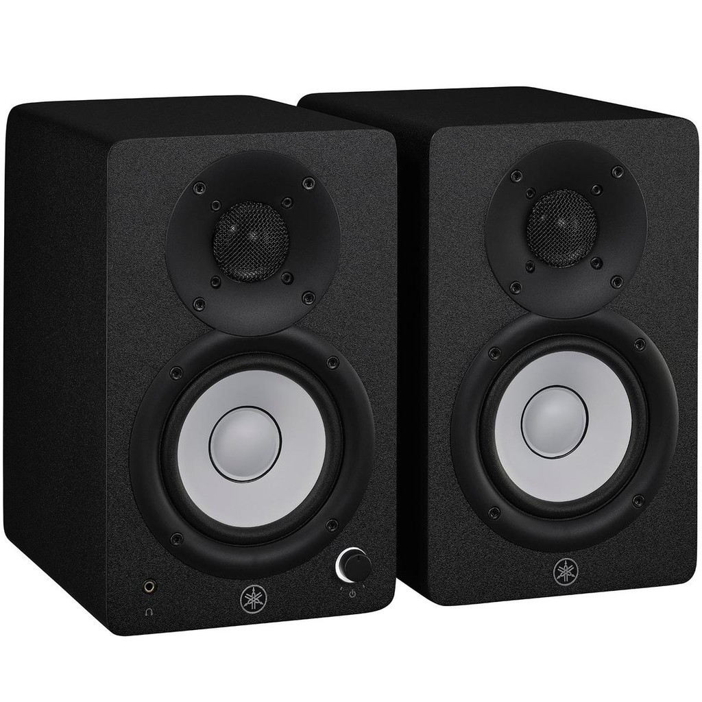 Par de Monitores de Estúdio Near Field Yamaha HS4 Bass-Reflex Amplificador Classe D Preto 110V