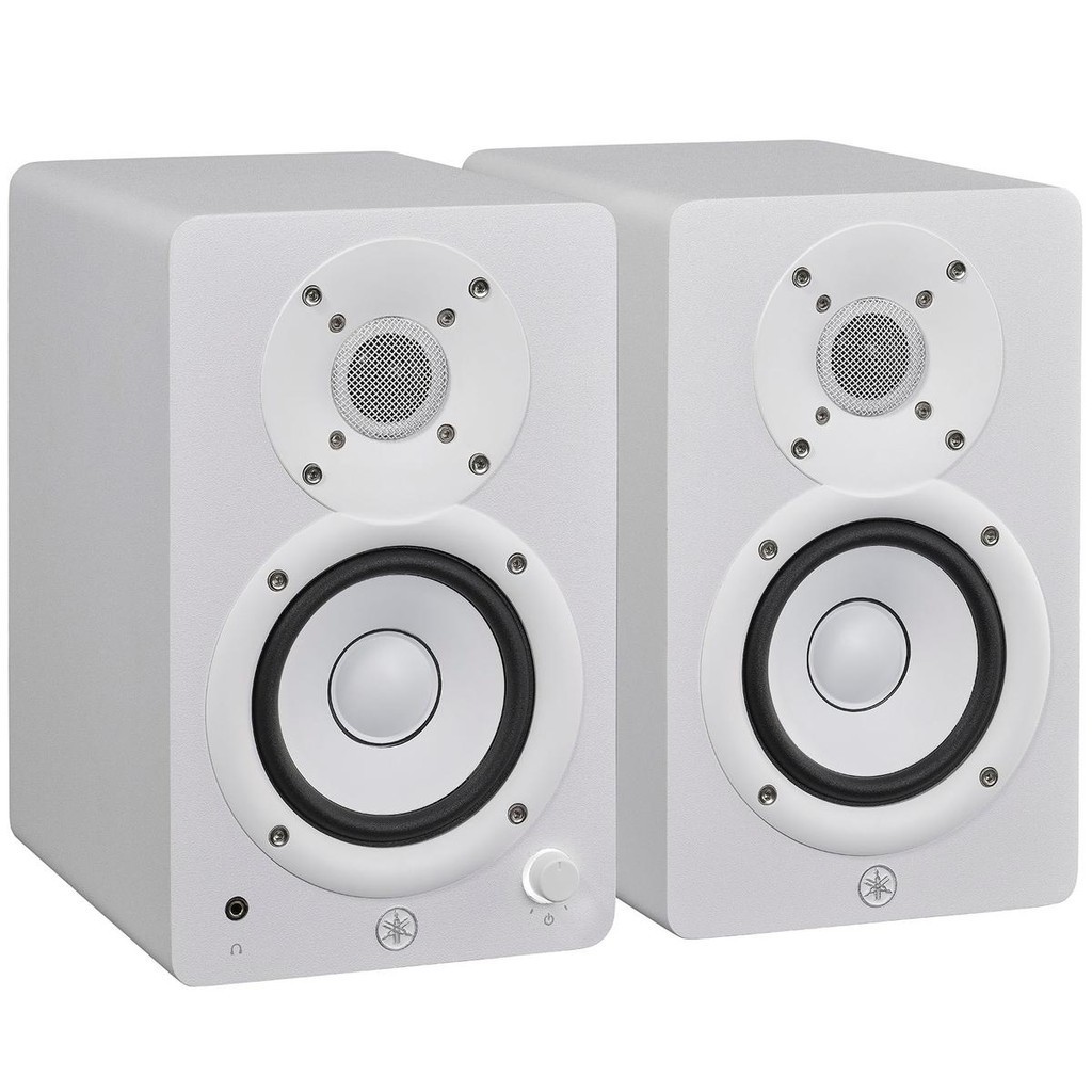 Par de Monitores de Estúdio Near Field Yamaha HS4 Bass-Reflex de 2 Vias Amplificador Classe D Branco