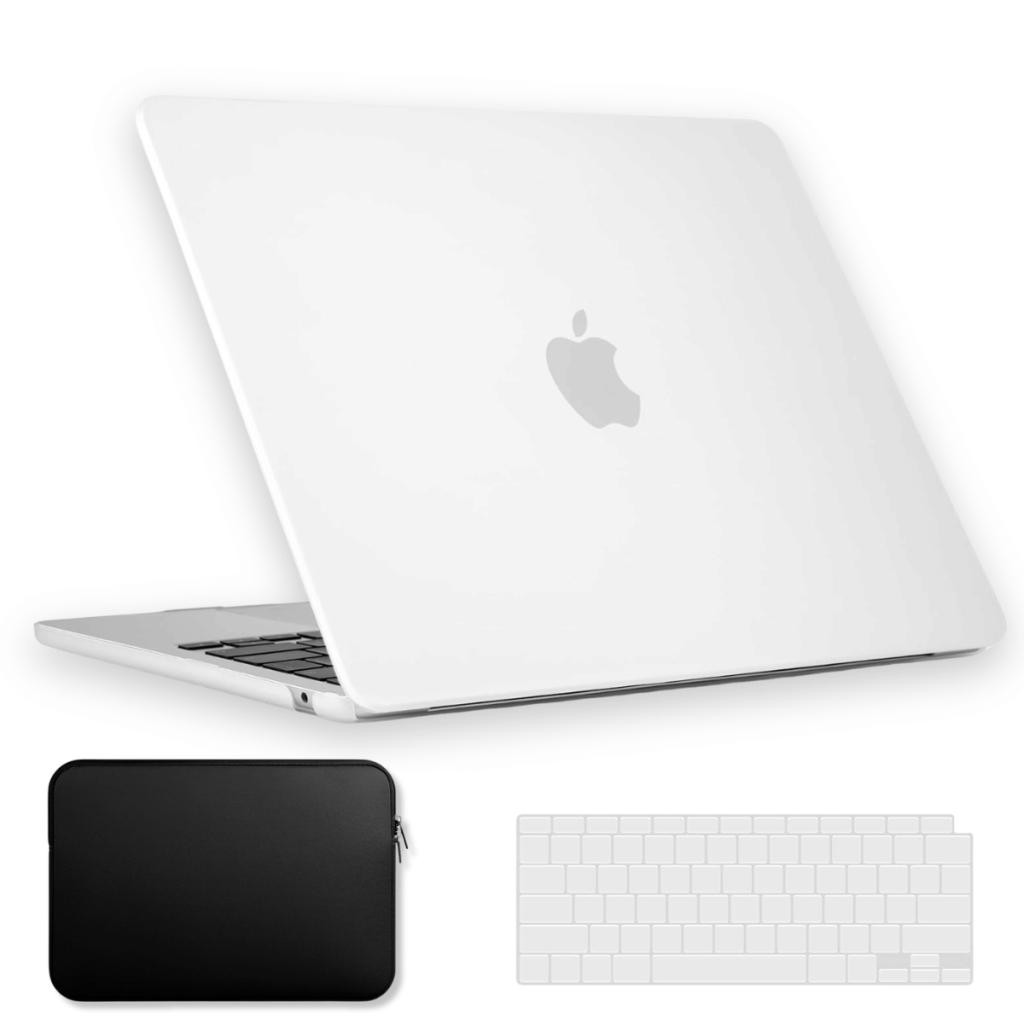 Kit Capa Para MacBook Air 13 Pol Touch ID M1 Mod. A2337 + Neoprene + Capa de Teclado Transparente